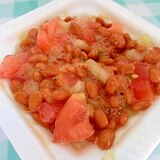 生野菜で！トマトと玉ねぎの納豆★
